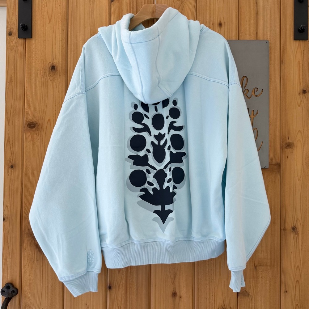 Free People x Movement Final Call Logo Hoodie in Retro Blue Size Small - Picture 11 of 11